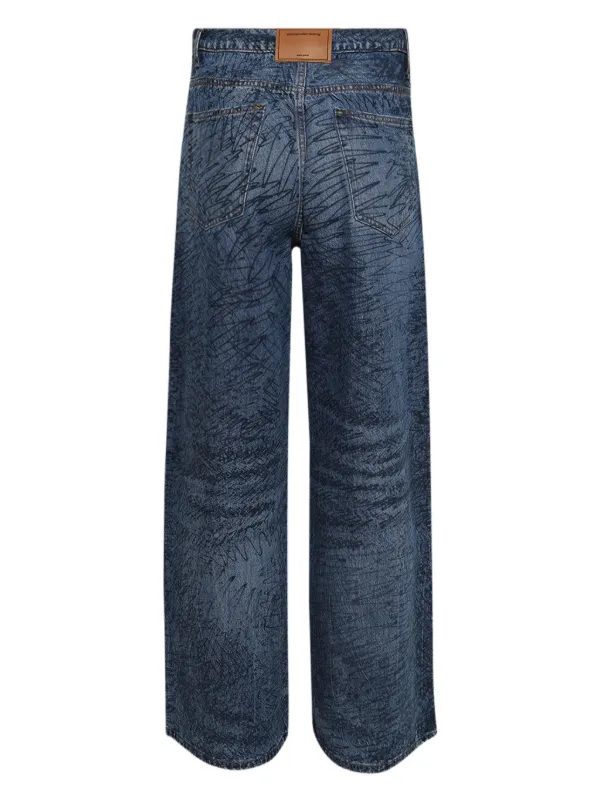 Alexander Wang ロゴパッチ ジーンズ | ブルー | FARFETCH JP