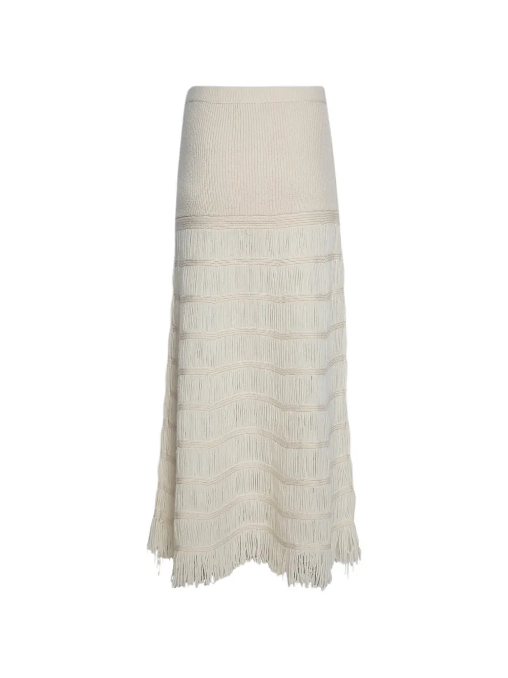 Diotima Alba fringed skirt - Beige