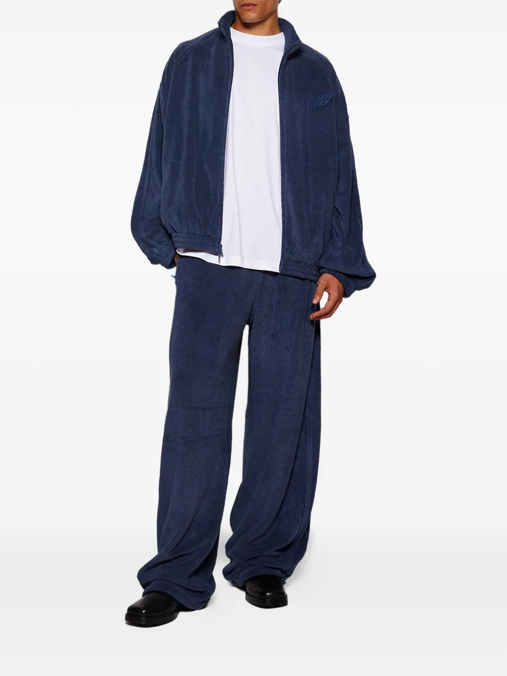 Alexander Wang Fleece broek met borduurwerk - Blauw