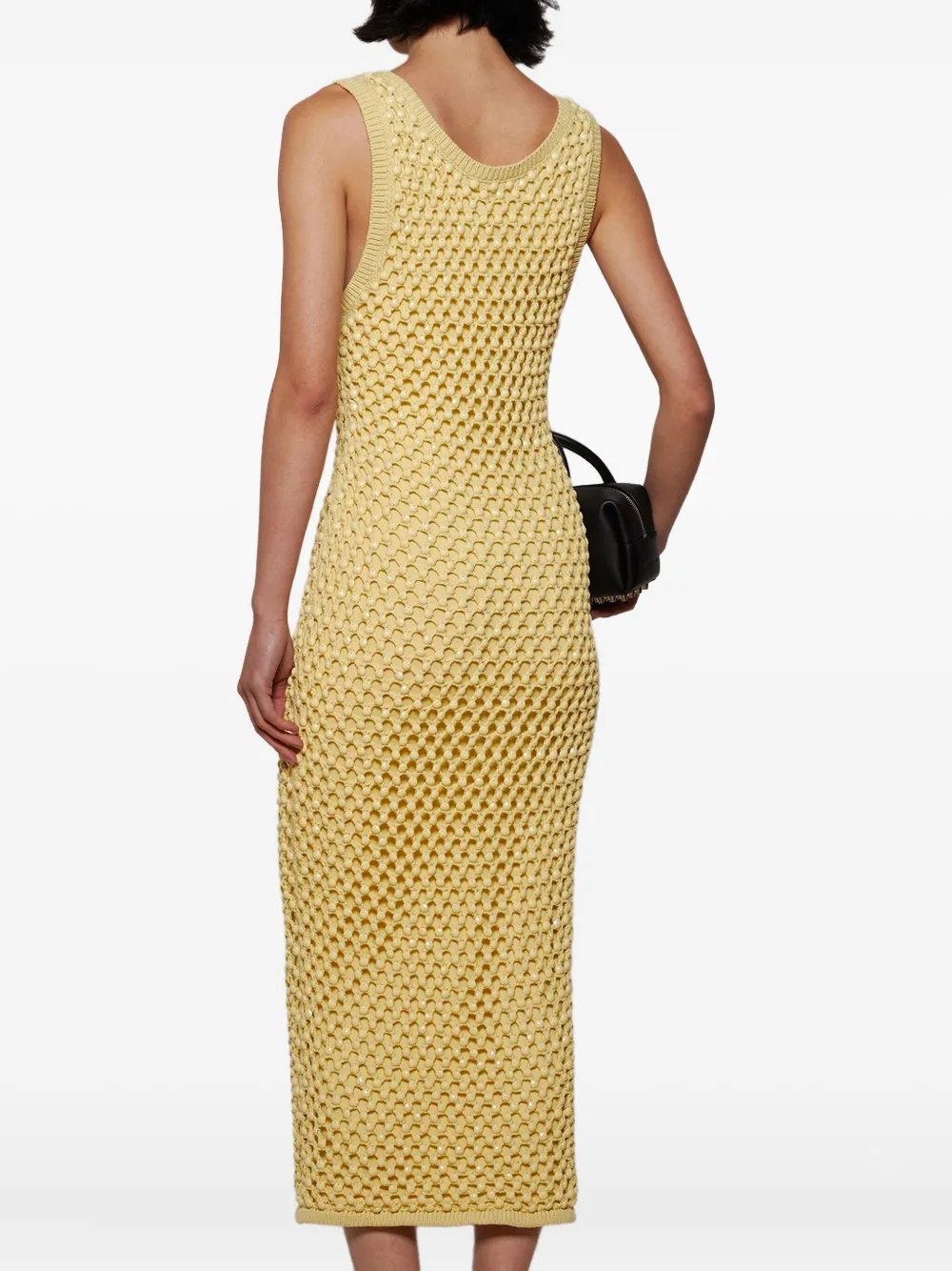 Diotima Emin Scoop-neck Midi Dress In Yellow