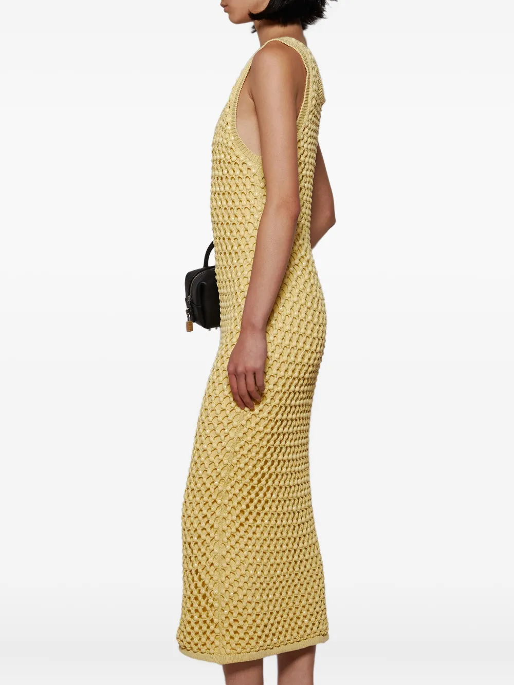 Diotima Emin Scoop-neck Midi Dress In Yellow