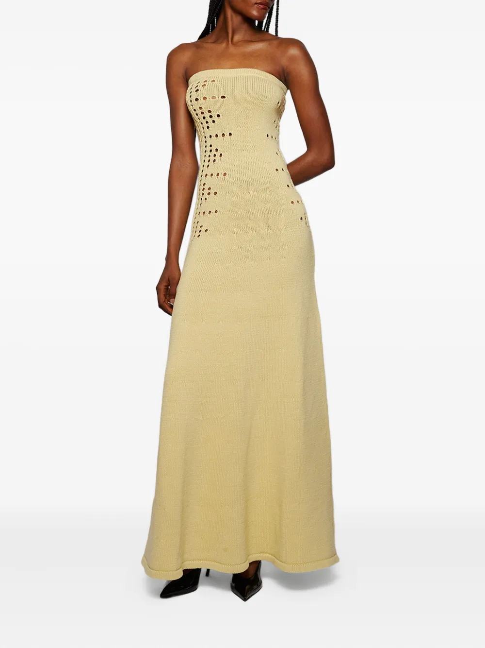 Diotima Mavis Cut-out Maxi Dress In Yellow