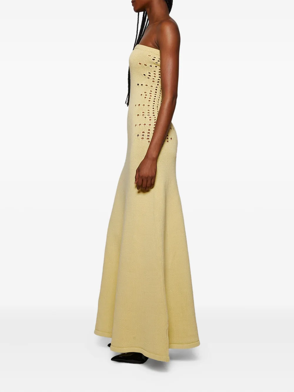 Diotima Mavis Cut-out Maxi Dress In Yellow