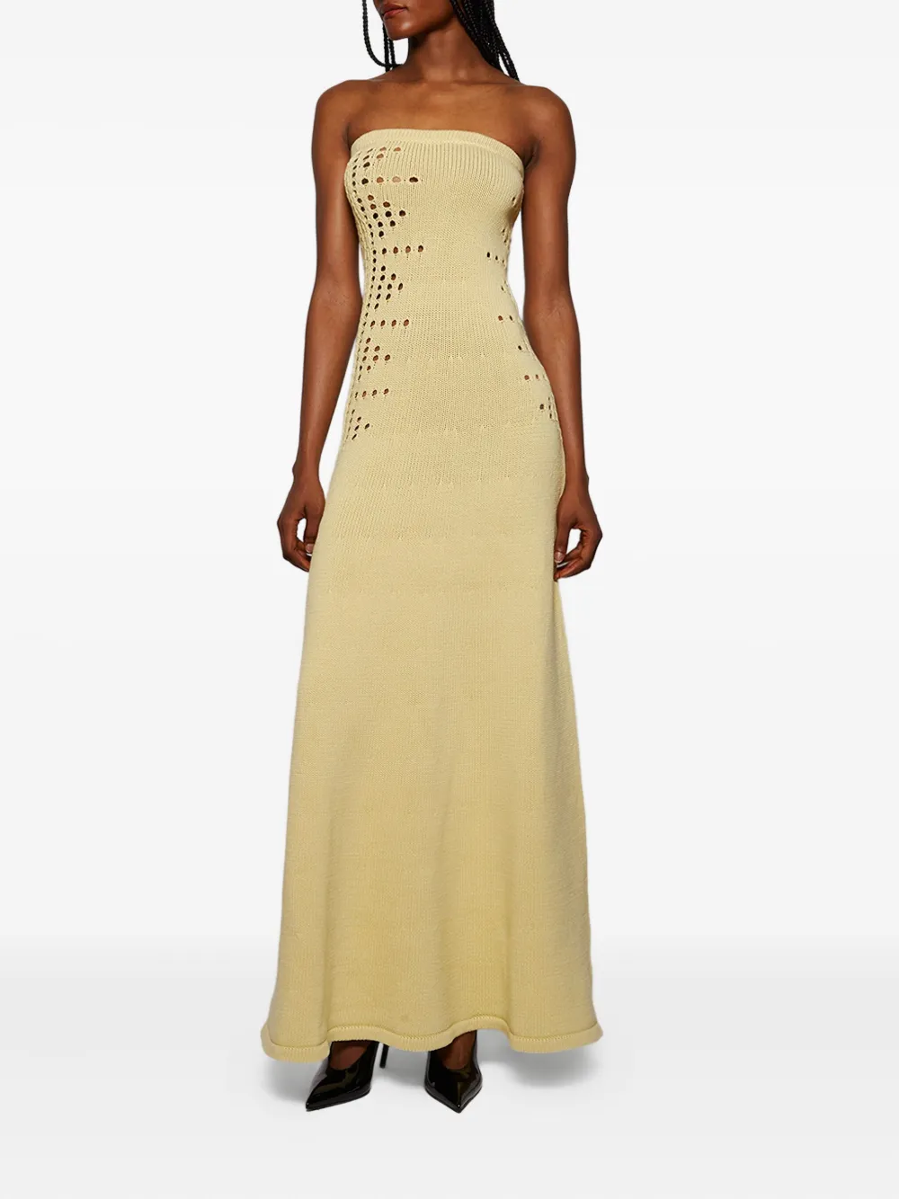 Diotima Mavis Cut-out Maxi Dress In Yellow
