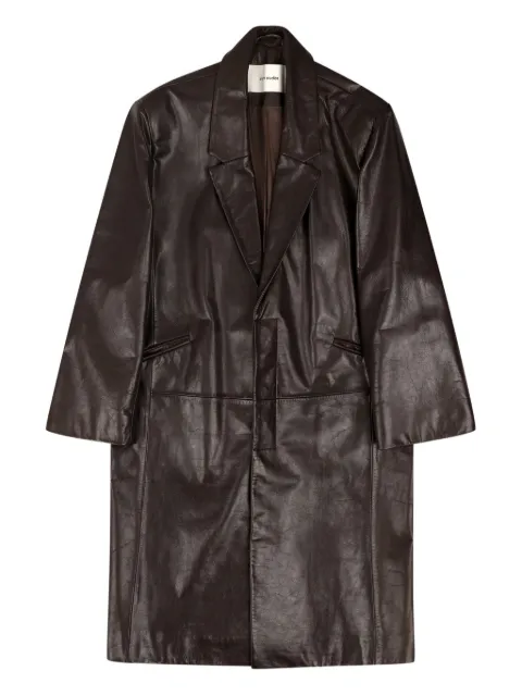 ENTIRE STUDIOS single-breasted leather coat
