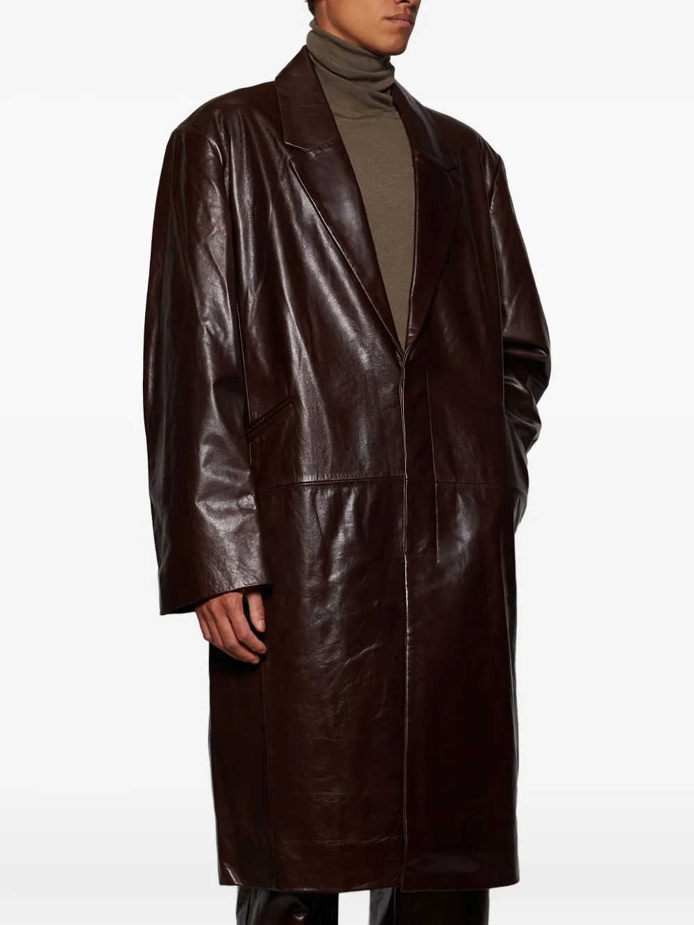 ENTIRE STUDIOS Leren jas Bruin