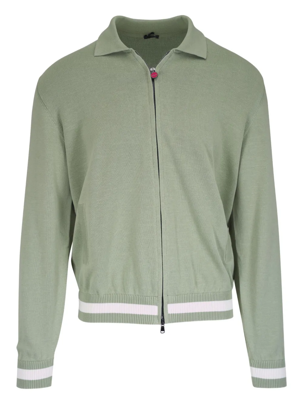 Kiton Katoenen vest Groen