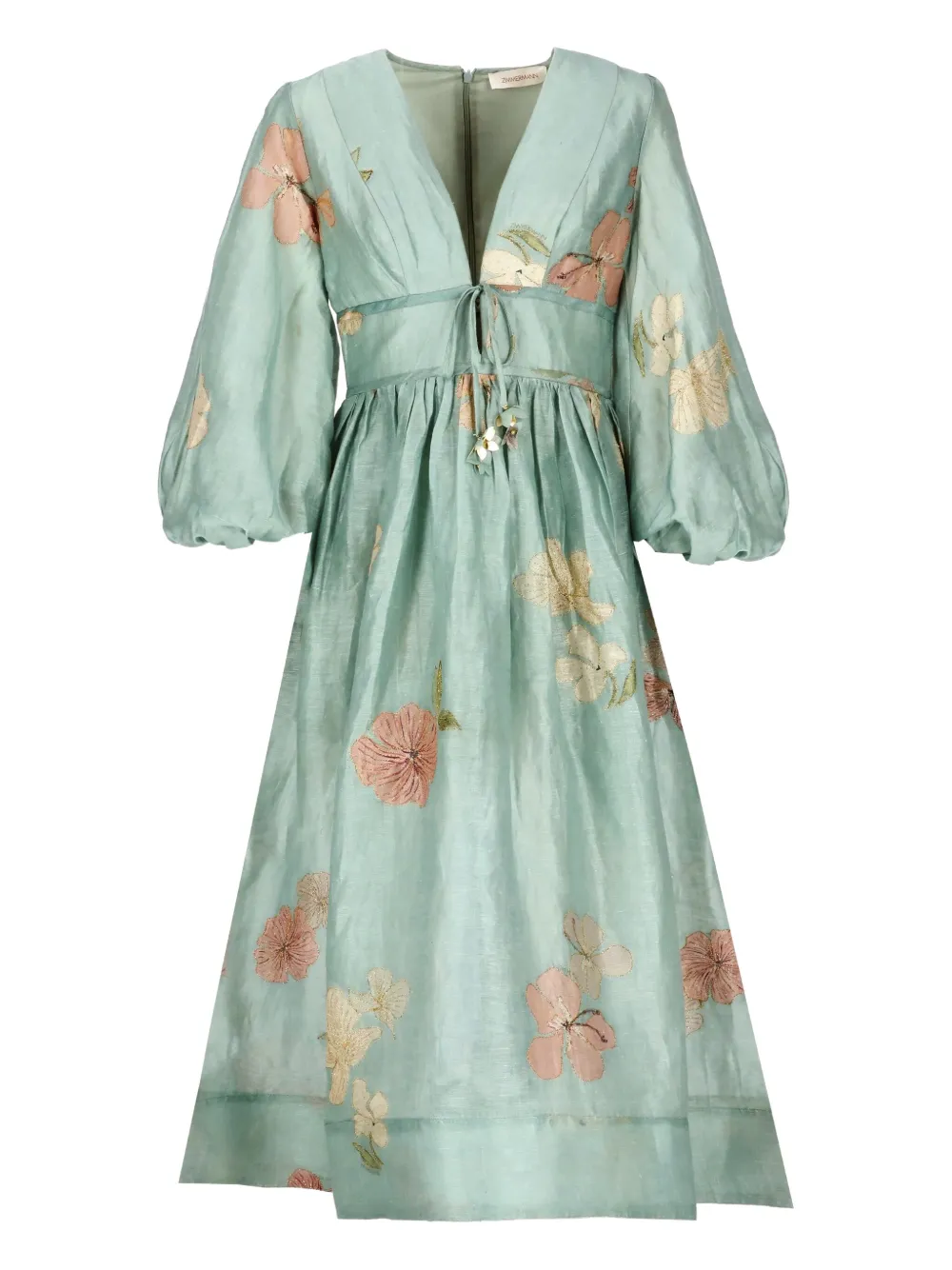 ZIMMERMANN Jurk met bloemenprint Blauw
