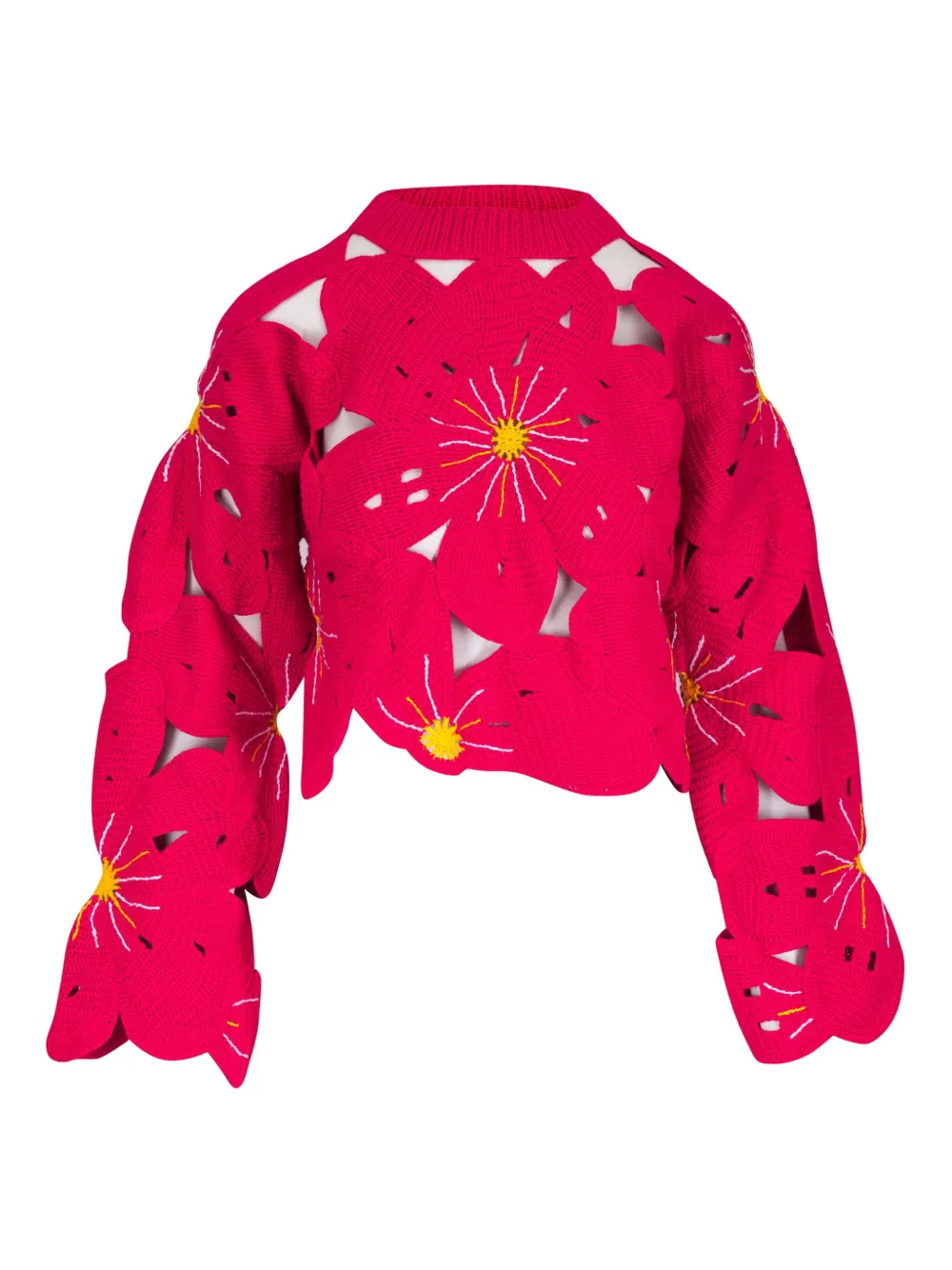 The Elder Statesman Trui met uitgesneden bloemen Roze