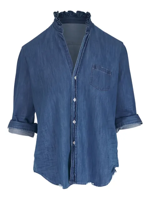Frank & Eileen ruffled denim shirt