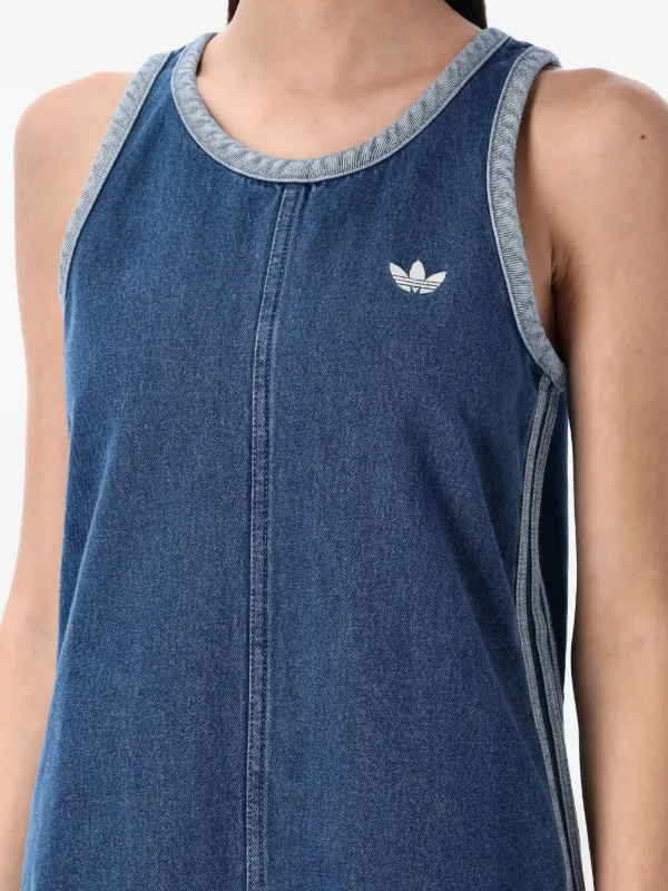 Adidas Denim Mini Dress | Blue | FARFETCH AZ