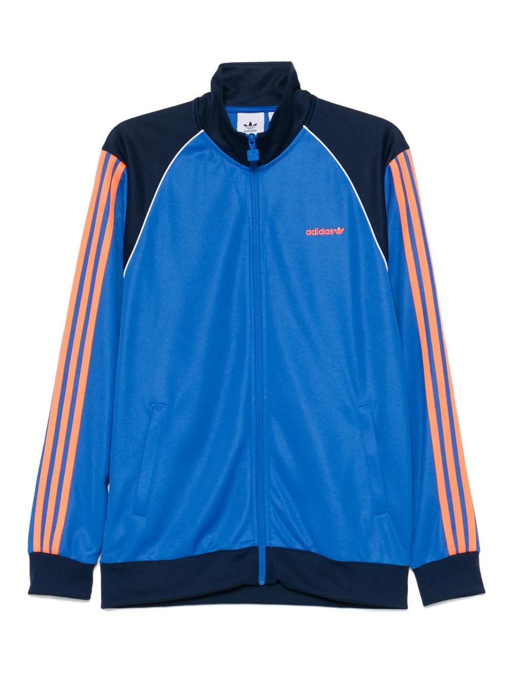 adidas スリーストライプ トラックジャケット - ブルー adidas スリーストライプ トラックジャケット - ブルー