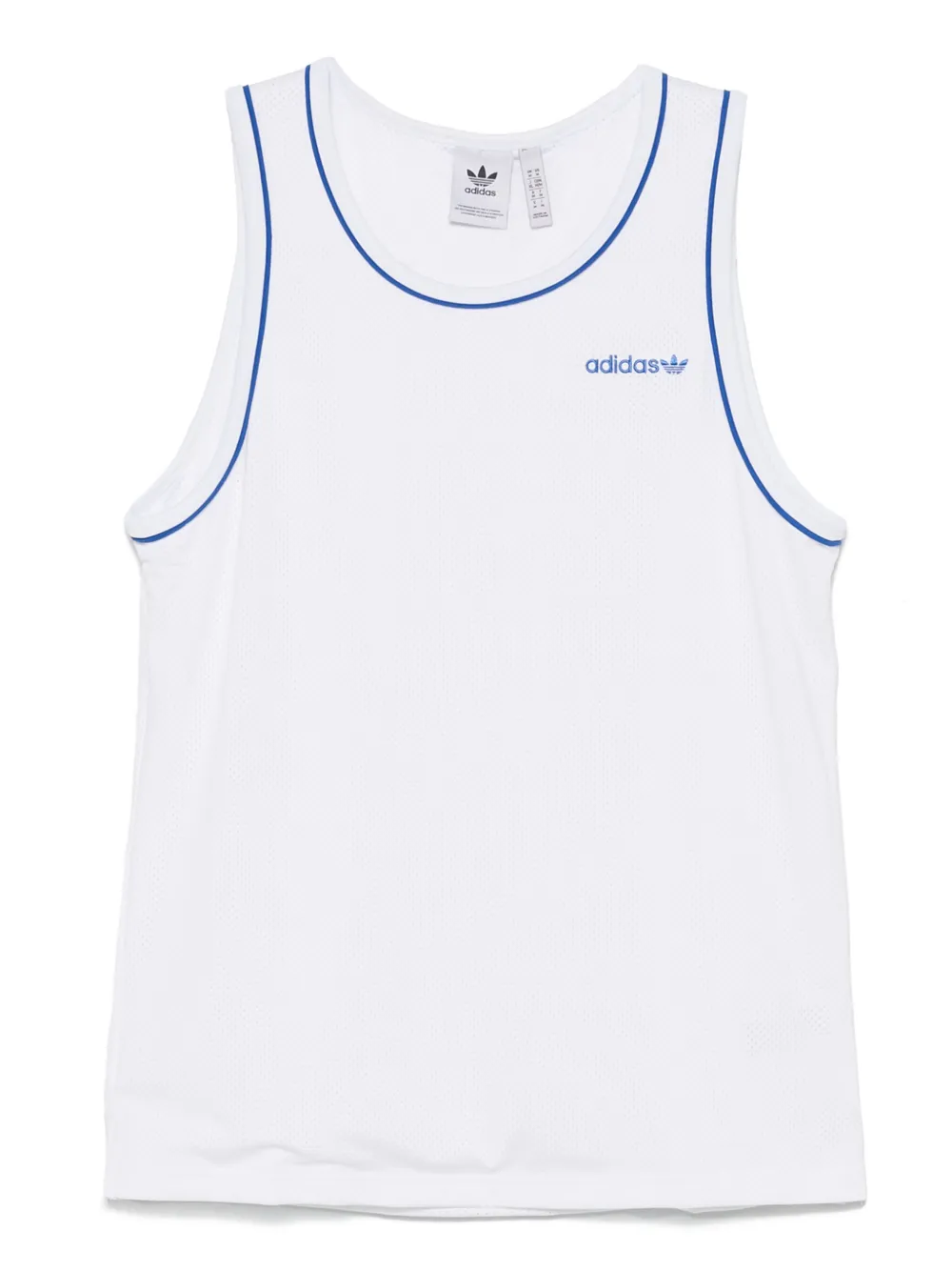 adidas logo-embroidered tank top | White | Image 1