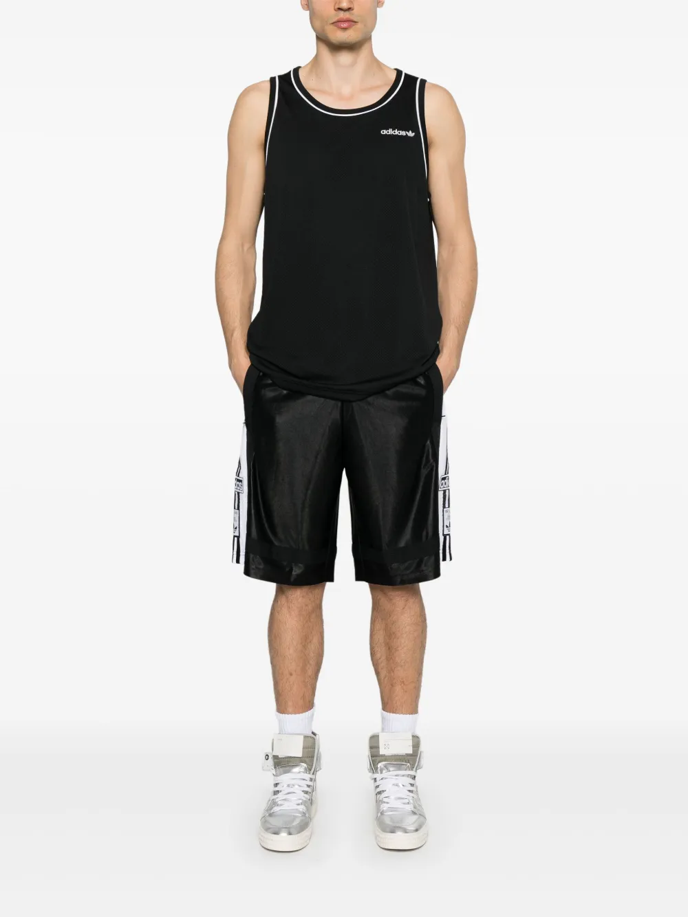 Adidas Tanktop met geborduurd logo - Zwart