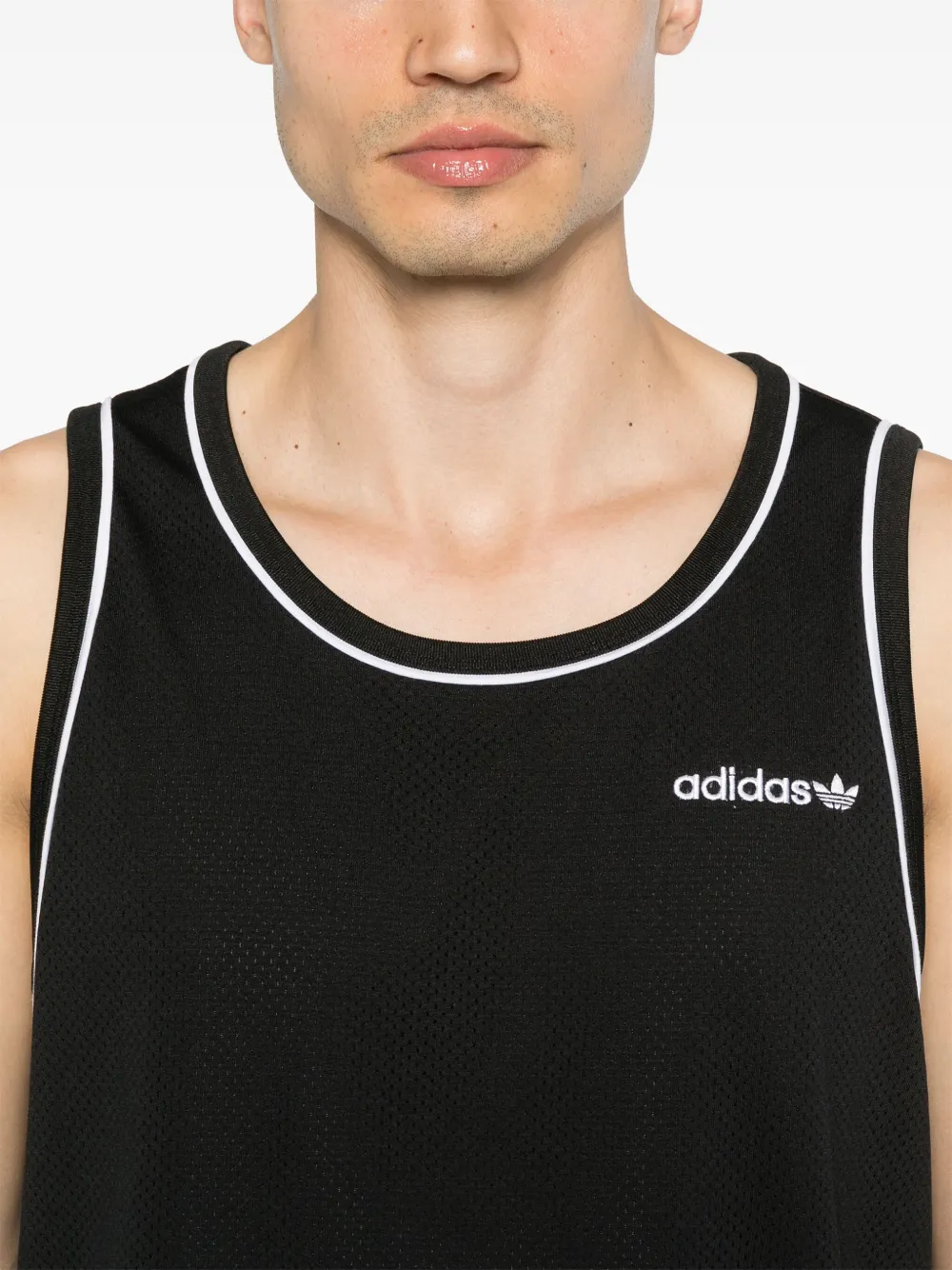 adidas Tanktop met geborduurd logo Zwart