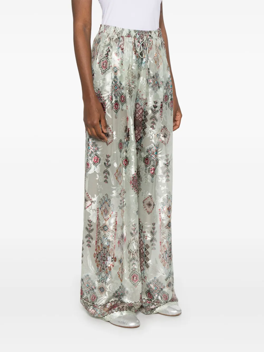 Ermanno Scervino Broek met grafische print Grijs