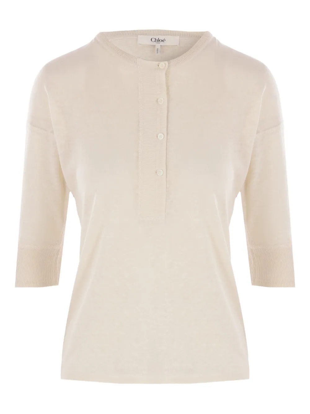 Chloé Henley top Beige