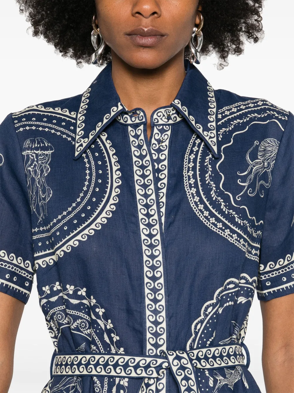 ALEMAIS Oceane blousejurk Blauw