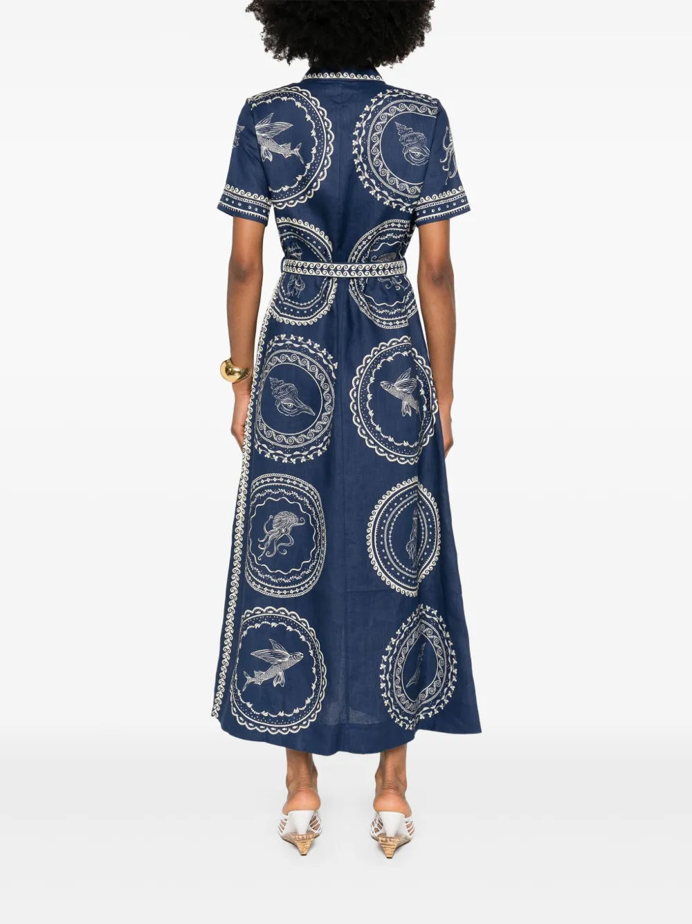 ALEMAIS Oceane blousejurk Blauw
