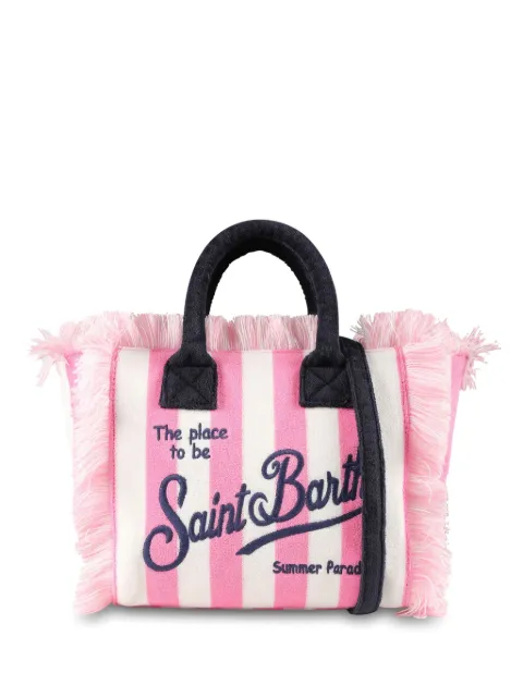 MC2 Saint Barth Kids bolsa de hombro capitonada con motivo de rayas