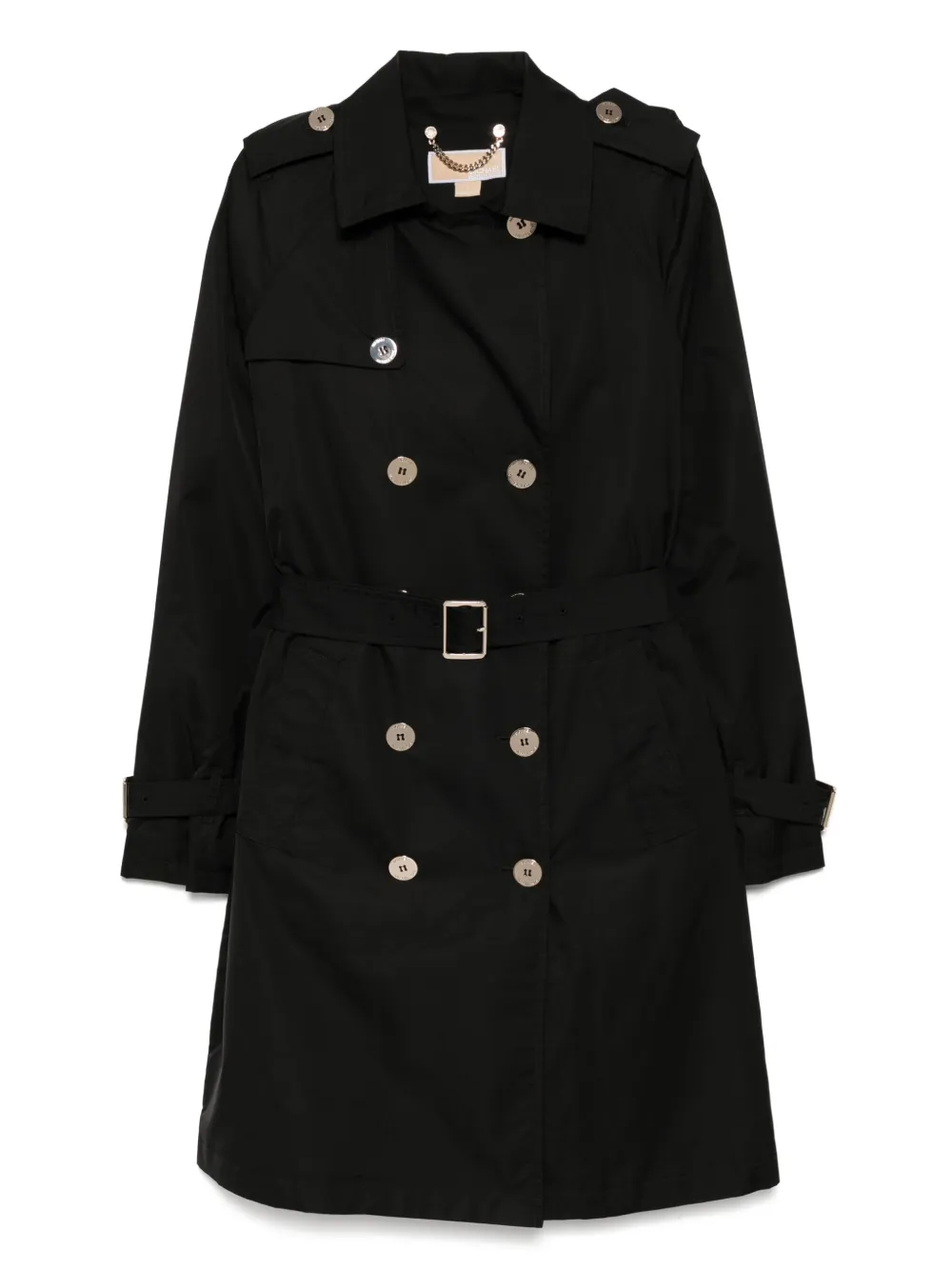 Michael Kors Trenchcoat met dubbele rij knopen Zwart