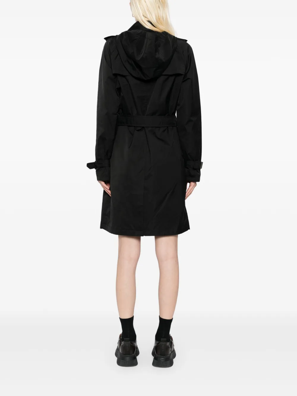 Michael Kors Trenchcoat met dubbele rij knopen Zwart