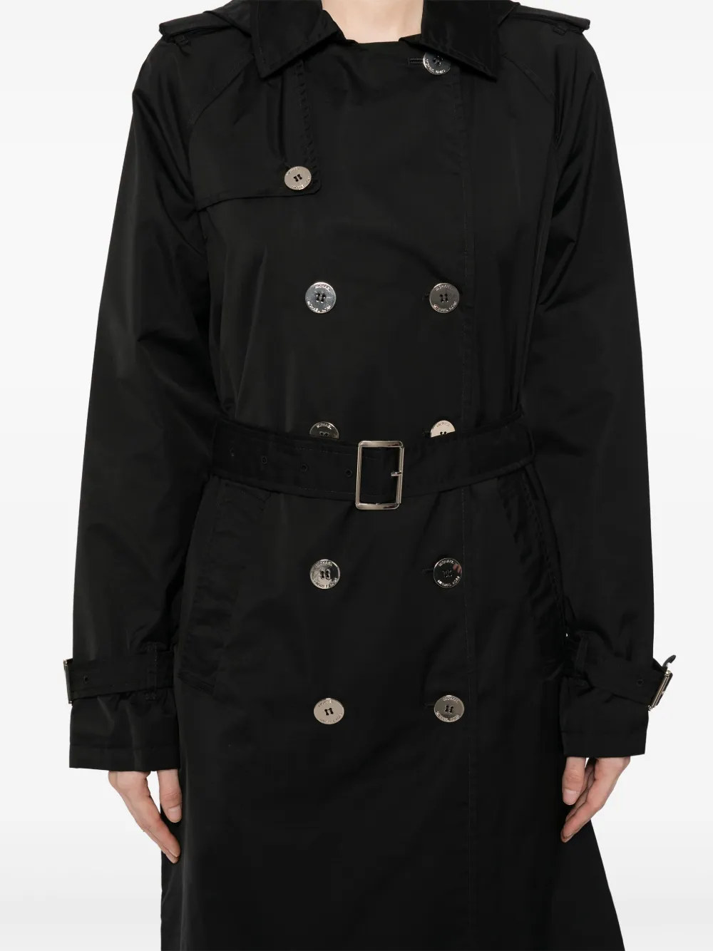 Michael Kors Trenchcoat met dubbele rij knopen Zwart