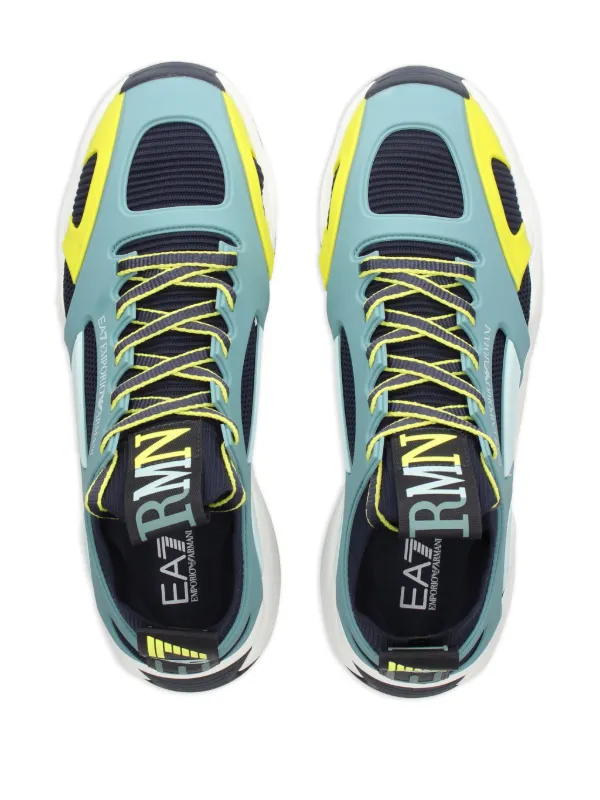 Ea7 Emporio Armani Infinity Cage mesh-panelled Running Sneakers