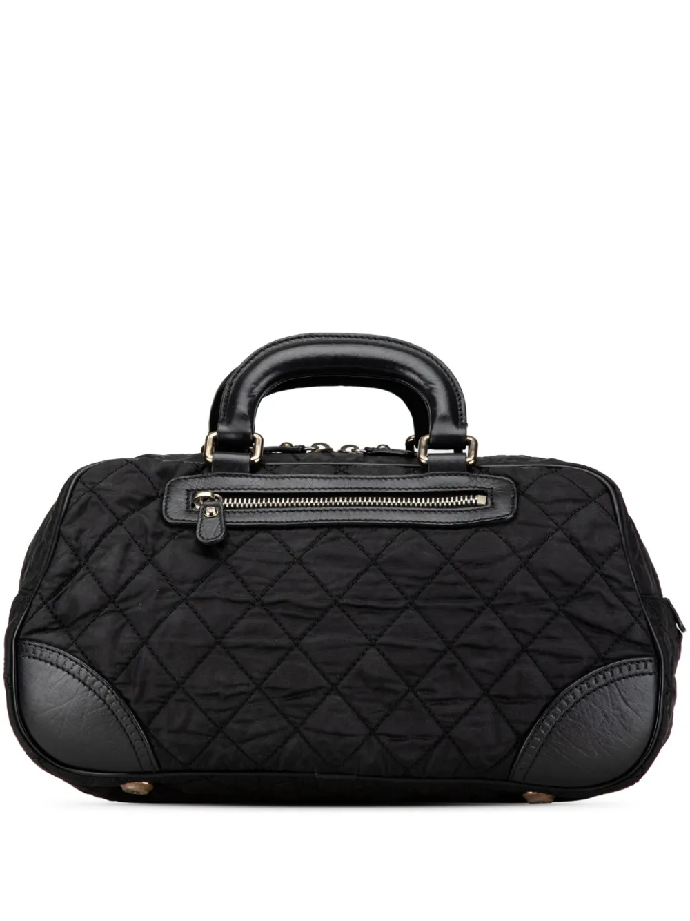 CHANEL Pre-Owned 2005-2006 パリ ニューヨーク マトラッセ ナイロン ダッフル ハンドバッグ - ブラック CHANEL Pre-Owned 2005-2006 パリ ニューヨーク マトラッセ ナイロン ダッフル ハンドバッグ - ブラック
