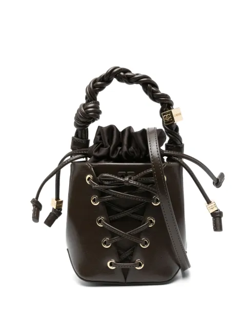 GANNI logo-embellished bucket bag