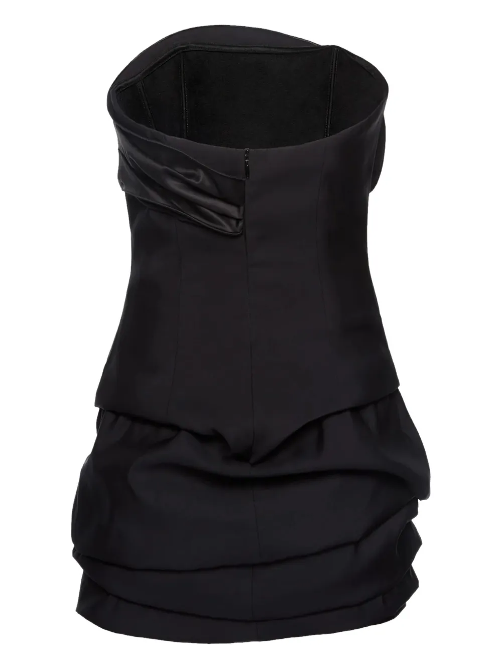 Magda Butrym strapless ruched minidress - Zwart