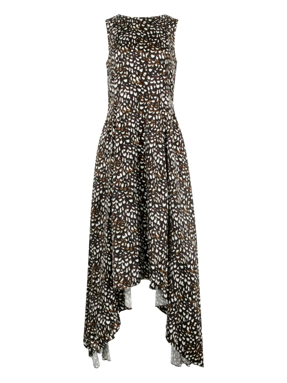 LOEWE vestido con estampado abstracto | marrón | Image 1