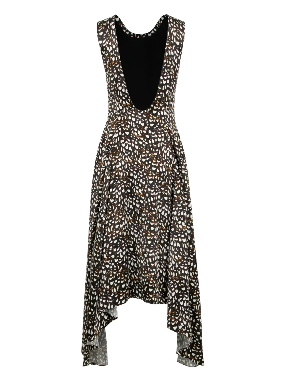 LOEWE abstract-print dress - Bruin