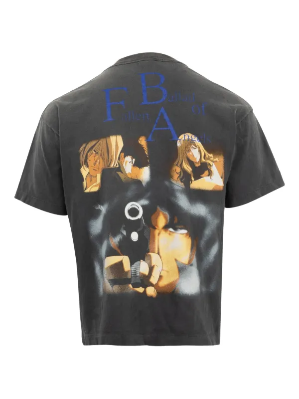すぐ届く!SAINT Mxxxxxx ×カウボーイビバップCOWBOYBEBOPロンT SAINT MXXXXXX x Cowboy Bebop graphic-print T-shirt | Black