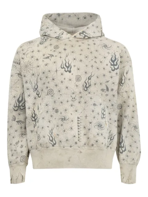 SAINT MXXXXXX distressed-effect hoodie