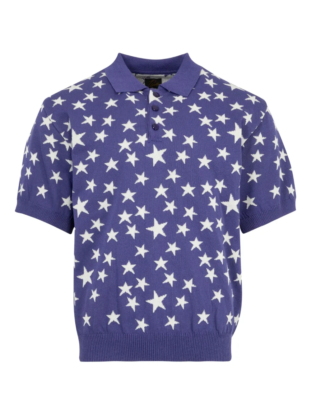 Needles playera tipo polo tejida | morado | Image 1