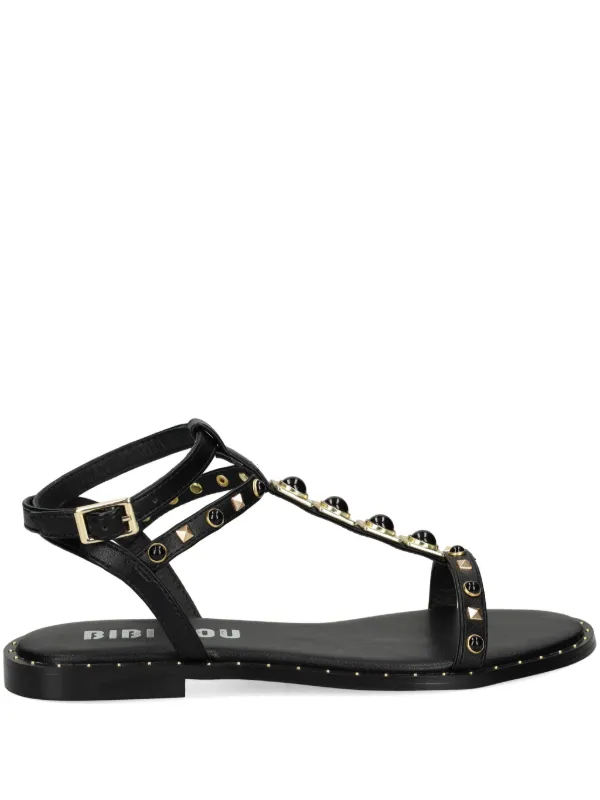 Bibi Lou stud-embellished Flat Sandals Black FARFETCH ID