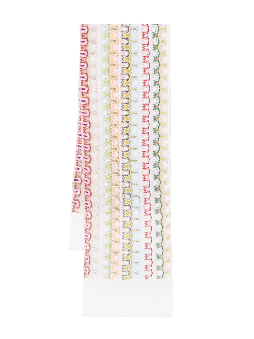 Missoni Sjaal met zigzag patroon Wit