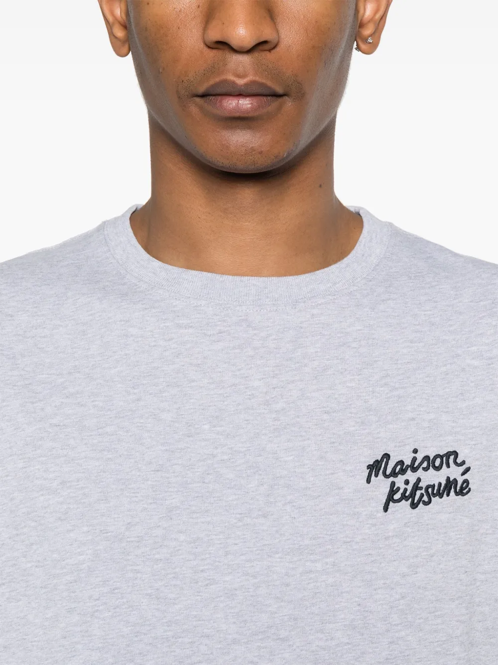 Maison Kitsuné Handwriting Comfort T-shirt Grijs