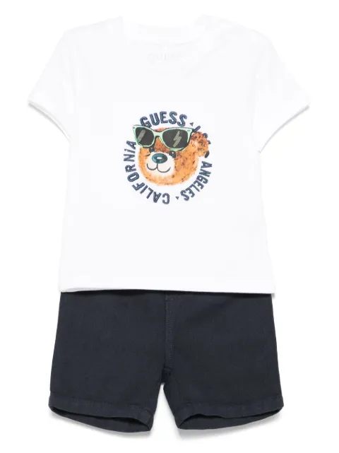 guess kids set de shorts y playera con volantes