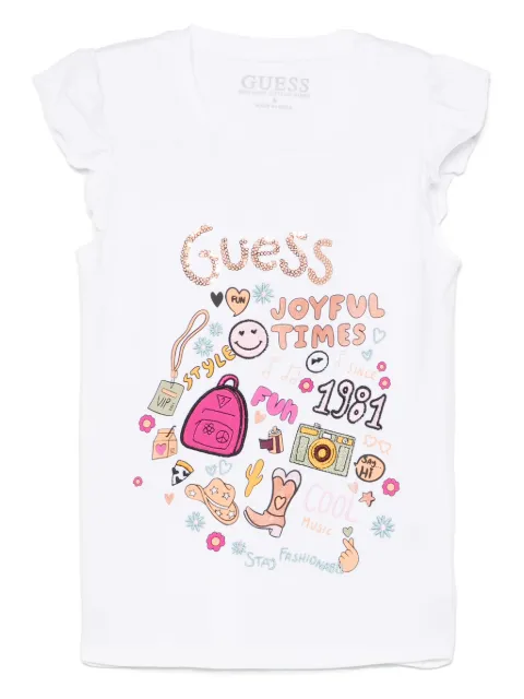 guess kids camiseta con logo bordado