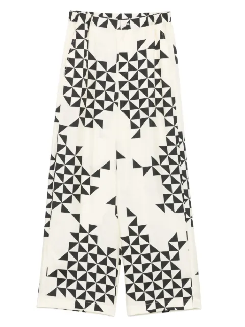 LESS geometric-pattern trousers