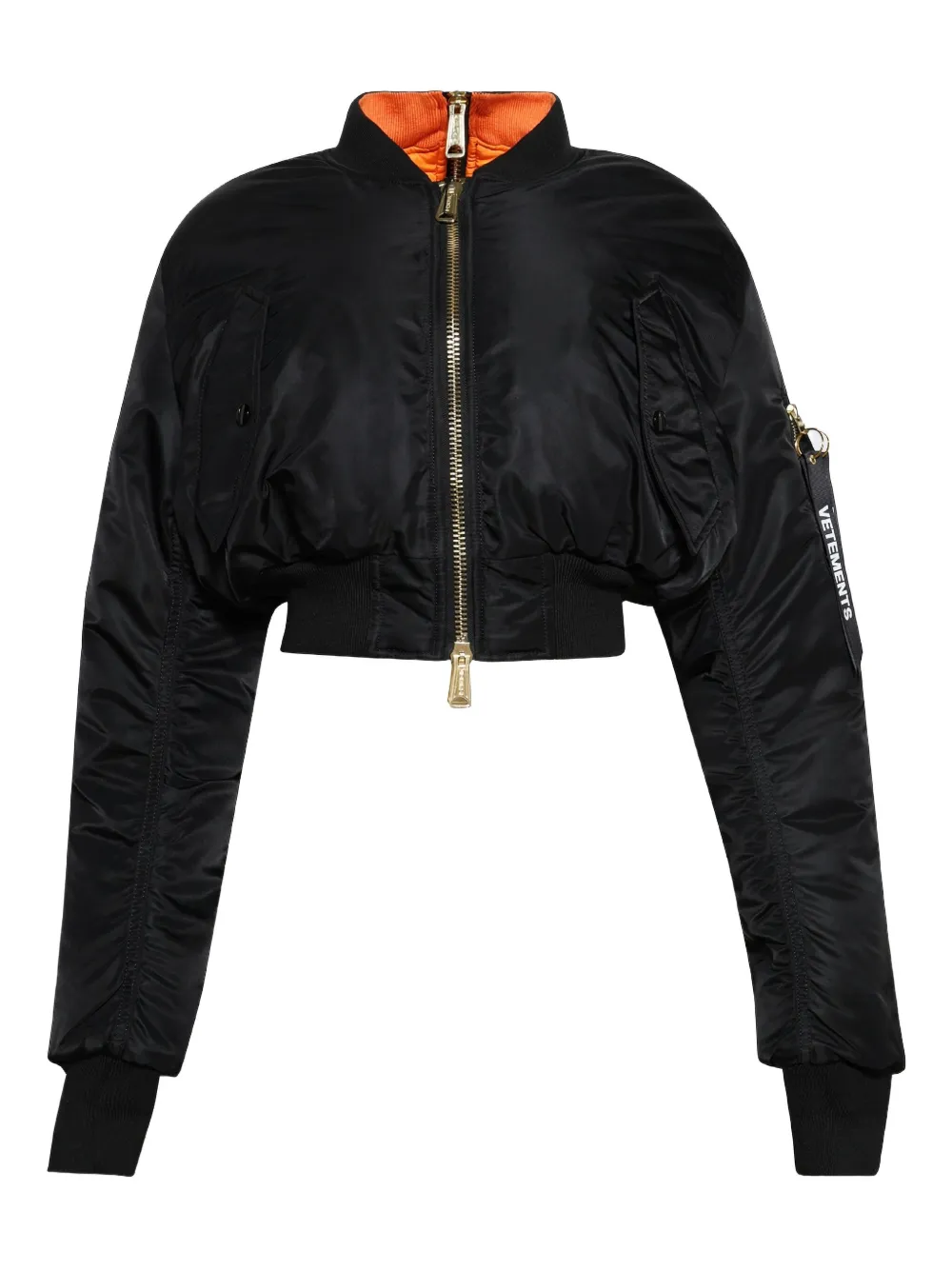 Vetements Double Zip Bomber Jacket In Black