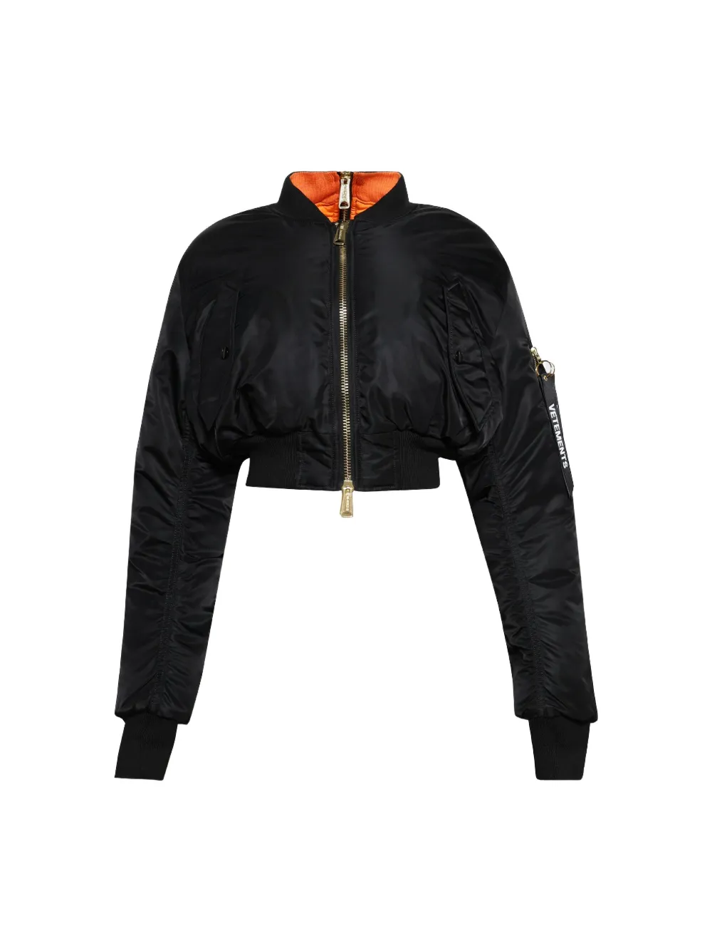 VETEMENTS double zip bomber jacket Zwart