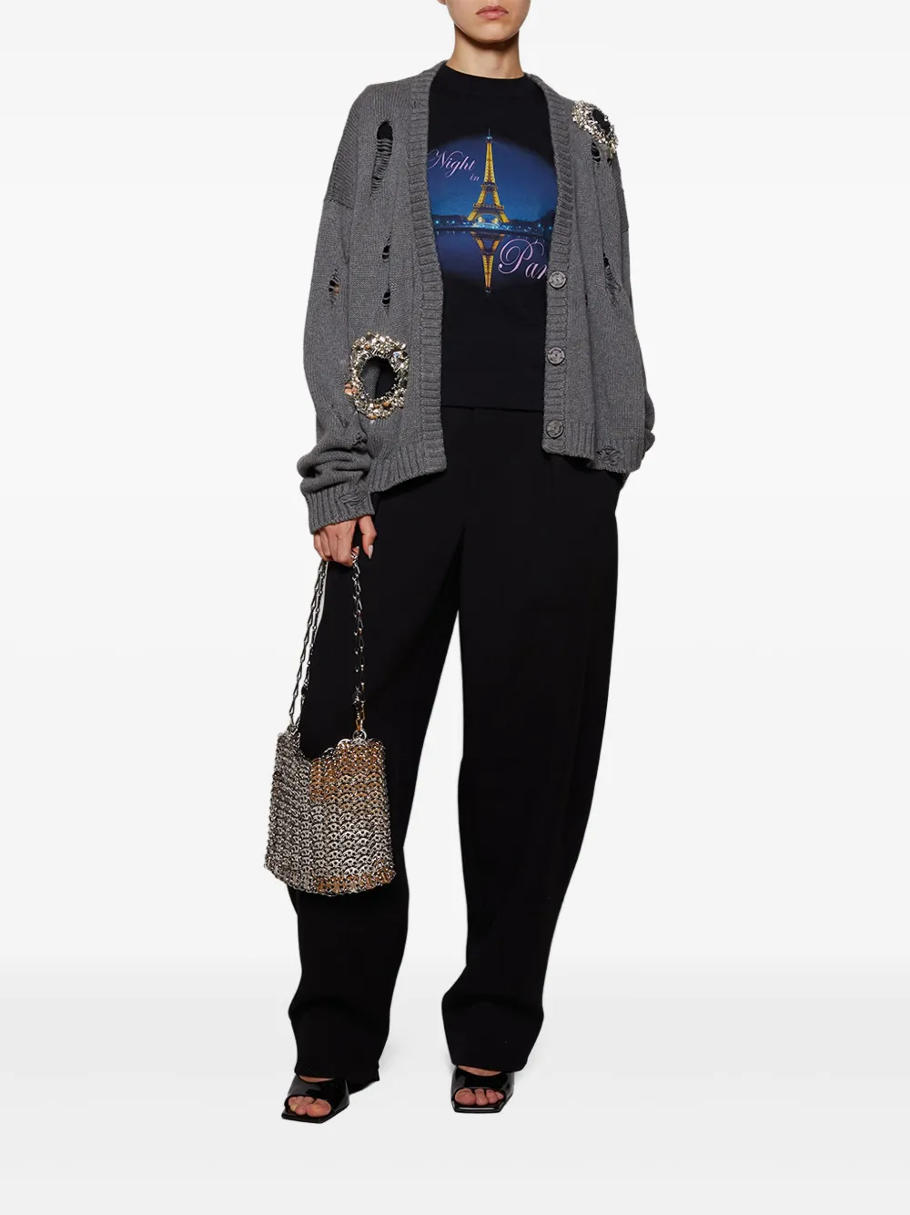 VETEMENTS T-shirt met print Zwart