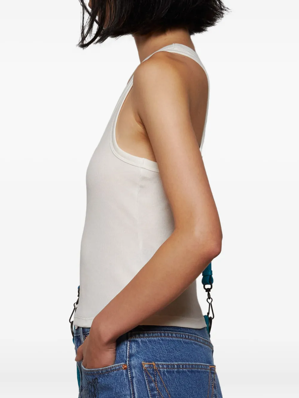 VETEMENTS Tanktop met geborduurd logo Wit