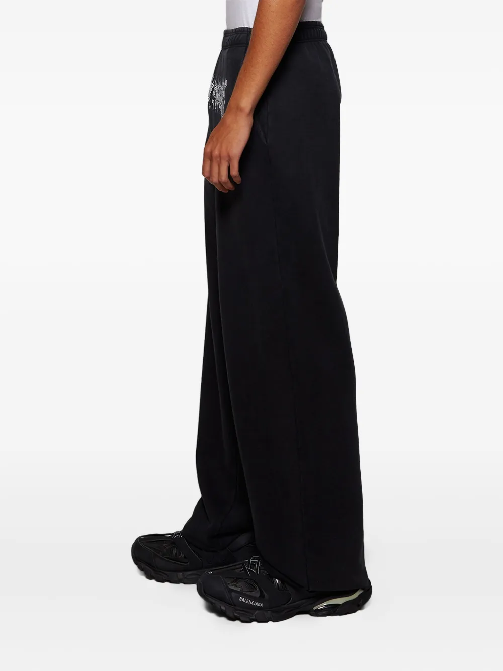 VETEMENTS Joggingbroek met letterprint Zwart