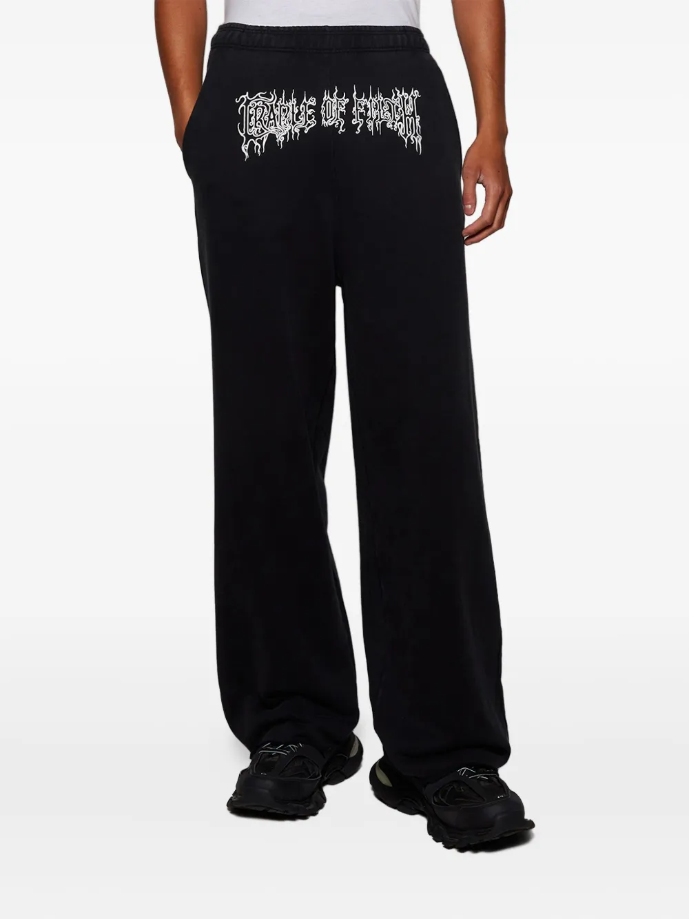 VETEMENTS Joggingbroek met letterprint Zwart