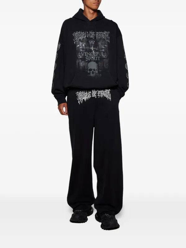 VETEMENTS プリント スウェットパンツ | ブラック | FARFETCH JP VETEMENTS プリント スウェットパンツ | ブラック | FARFETCH JP