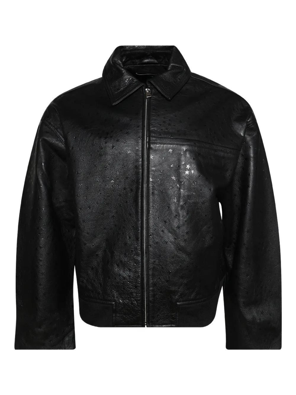Nahmias star-motif leather bomber jacket - Nero